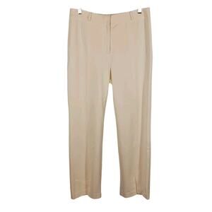 J. Mclaughlin Dress Pants Womens Size 6 High Rise Flat Front Wide Leg Ivory FLAW